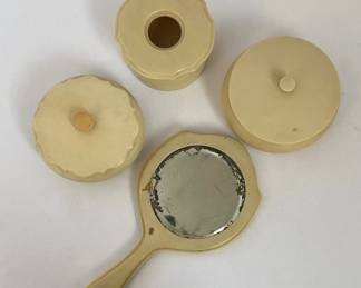 Vintage Ivory Celluloid Vanity Set