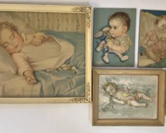 Vintage Baby & Child Lithographs