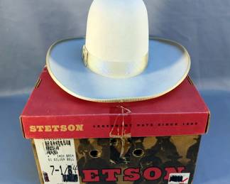 Stetson 4X Beaver Tonto Rim Trading Post Hat, Size 7 1/4, In Original Box 