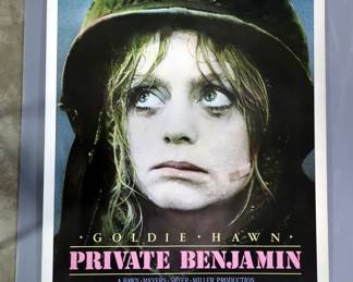Private Benjamin Movie Theater Poster, Starring Goldie Hawn, Ileen Brennan And Armand Assante 60" x 40", Originally Hung In The Window Of The Weston, KS Theater 