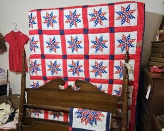 Loads of beautiful quilts. 