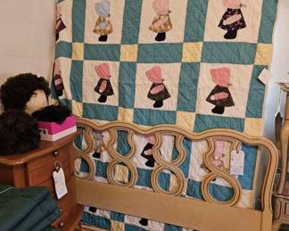 Flower girl quilt and French provincial MC bed. 