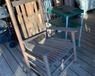 Wooden rocking chair