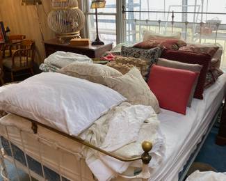 Linens & Iron Bed