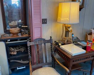 Iron Stove, Mirror & Rocker