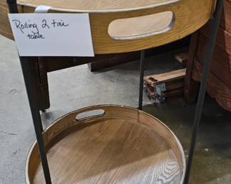ROLLING TWO TIER TABLE