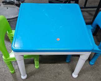CHILDS TABLE AND CHAIRS