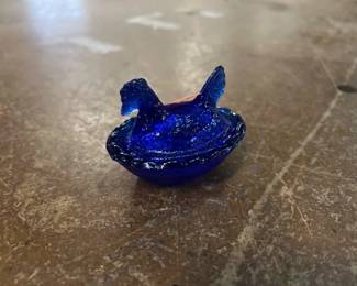 COBALT HEN ON NEST