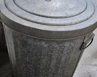 GALVANIZED GARBAGE CAN