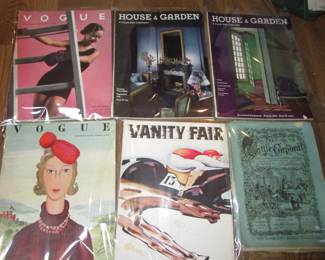 Antique magazines and paper