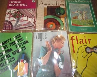 Antique magazines and paper