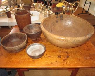 Antique dough bowls