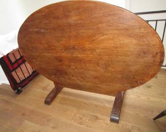 This English Antique 1800's table is available for sale, loads of patina and wormholes, tilt top dining or game table, exquisite. Please call 206-450-0260