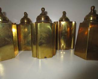 Antique brass tea caddies