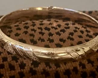 Large gold bangle circa 1940s