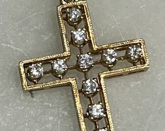 Stunning antique diamond cross