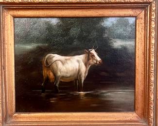 Love this oil of the cow in the riverbed
