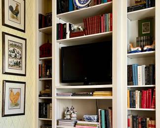 Antique books and coffee table books