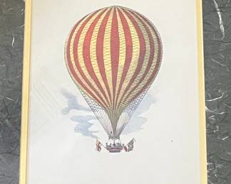 French balloon lithograph 