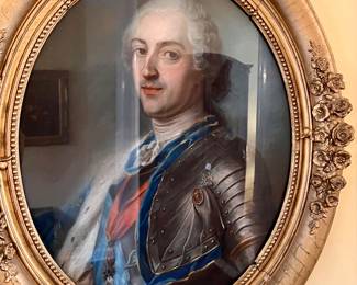 Original gilt gesso frames from the 1700s still with Sothebys tags on the reverse