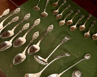 Large collection of medallion sterling