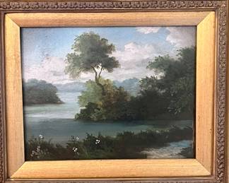 English riverbank landscape 