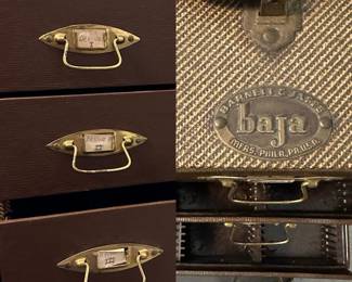 MCM Slide Case by Barnett & Jaffe great vintage condition, 3 drawers to hold slides.