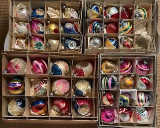 Vintage Christmas glass bulbs