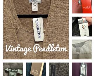 Never Worn with tags clothing, including PURE cashmere, Eileen Fischer, & St.John. 