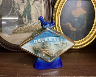1972 Jim Beam Delaware Blue Hen State Decanter