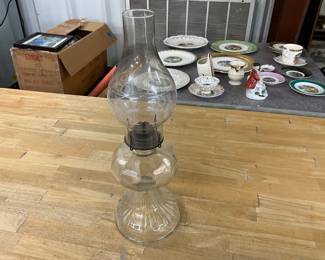 Clear Glass Oil Lamp