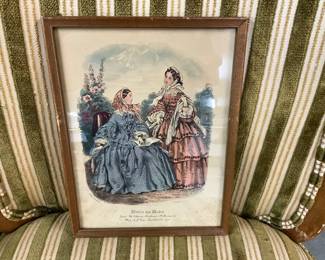 VT Framed Miroir Des Modes Fashion Print