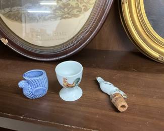 Blue Chicken Toothpick Holder - Rooster Egg Holder - Chicken Wine Stopper