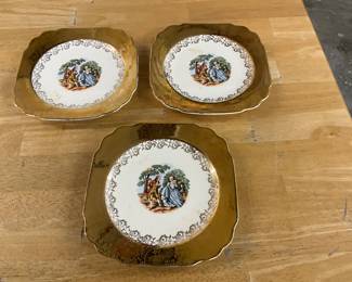 Hampton China 22 Kt Gold Decorative Plates
