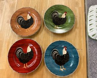1999 Warren Kimble by Sakura China Decorative Rooster Plates