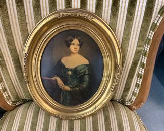 Vtg Framed Gustav Richter "The Artist's Sister" Print