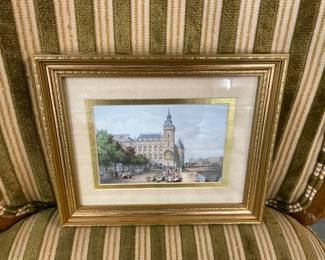 Framed "The Clock Tower and the Conciergerie" View of Paris