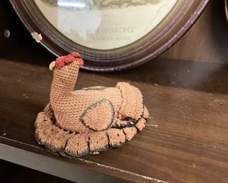 Crocheted Chicken on Nest