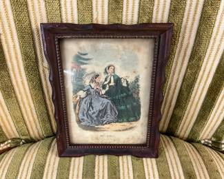 Vintage Mirior Des Modes French Fashion Ladies Framed Print