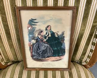 VT Framed Miroir Des Modes Fashion Print