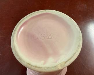 USA Pink Swirl Pottery Deco Vase