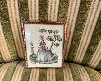 Vtg Turner Style Southern Belle Framed Wall Print