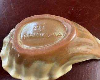 Vtg Frankoma Pottery Cornucopia Hor of Plenty Planter Vase