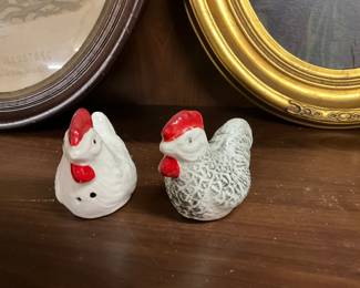 Ceramic Chicken Salt & Pepper Shakers
