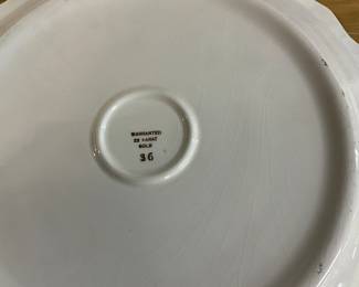 Hampton China 22 Kt Gold Decorative Plates