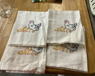 Embroidered Chicken Towels