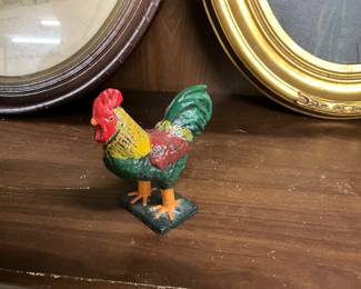 Small Cast Iron Rooster Figure