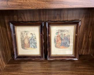 Vtg Framed Women Picture La Mode Illustree Prints