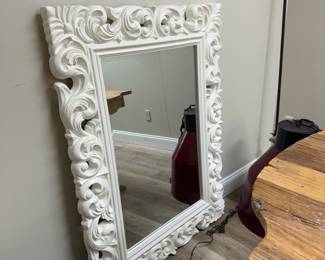White decorative mirror $200