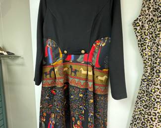 Black dress great print very Hermes like $20